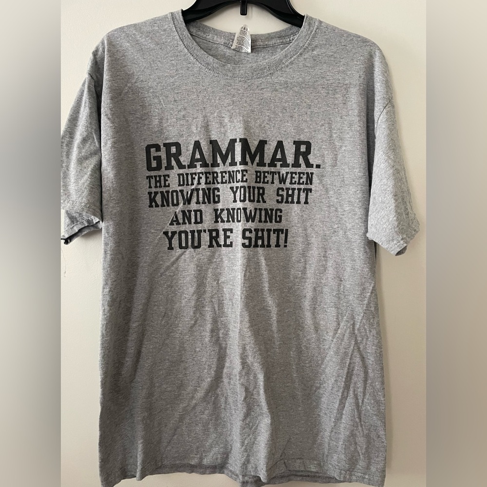 Fruit of the Loom Gray Grammar Graphic Tee
